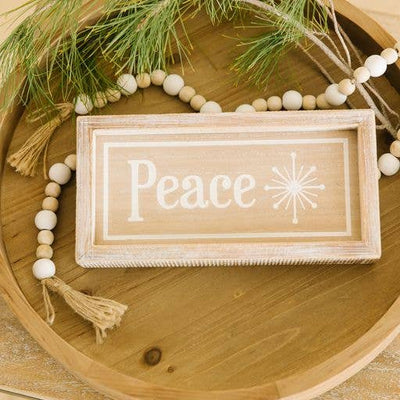Peace & Love Reversible Wood Decor