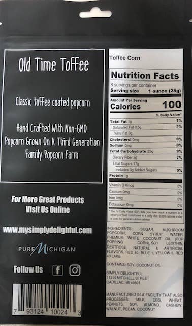 Simply Delightful Popcorn: Old Time Toffee