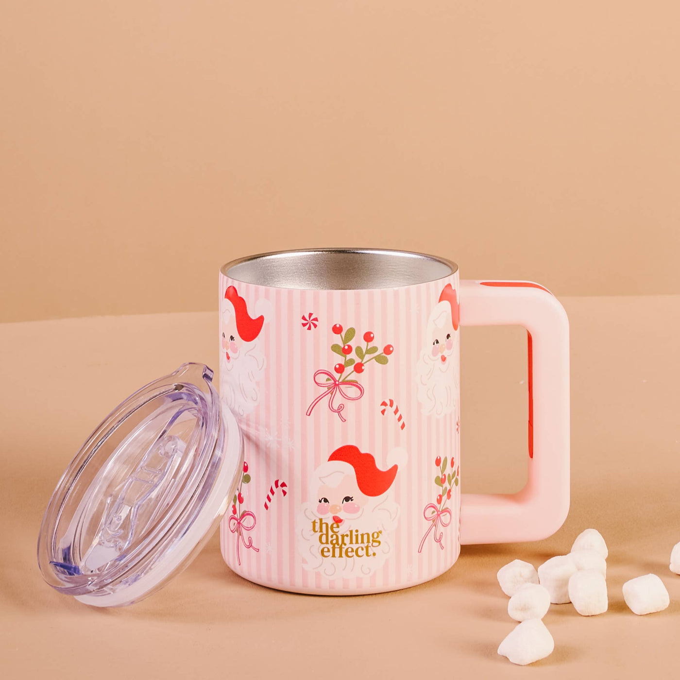 14 oz Insulated Mug-Holly Jolly Santa