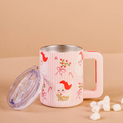 14 oz Insulated Mug-Holly Jolly Santa