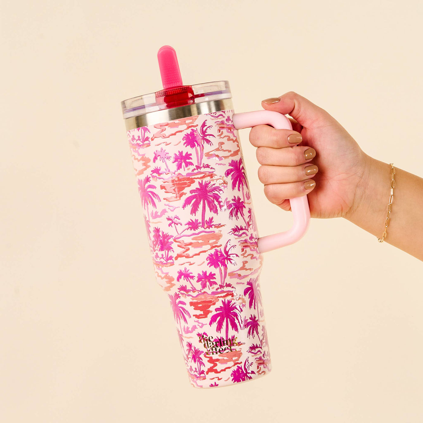 40 oz Lifestyle Flip Straw Tumbler-Paradise Palms