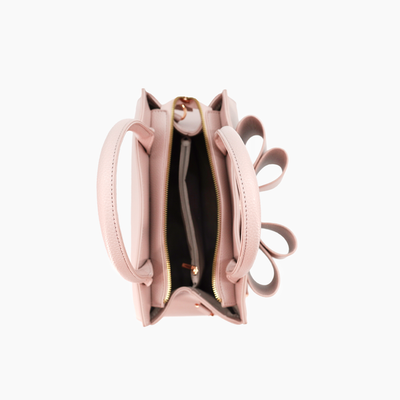 Grace Bowtie Top Handle Satchel Bag: Blush