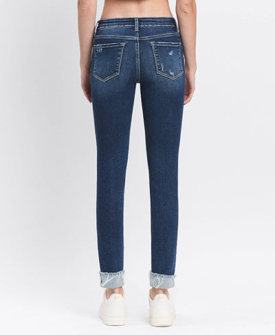 Can't Get Enough Mid Rise Cuffed Skinny Jeans