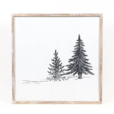 Winter Wonderland Reversible Wood Decor