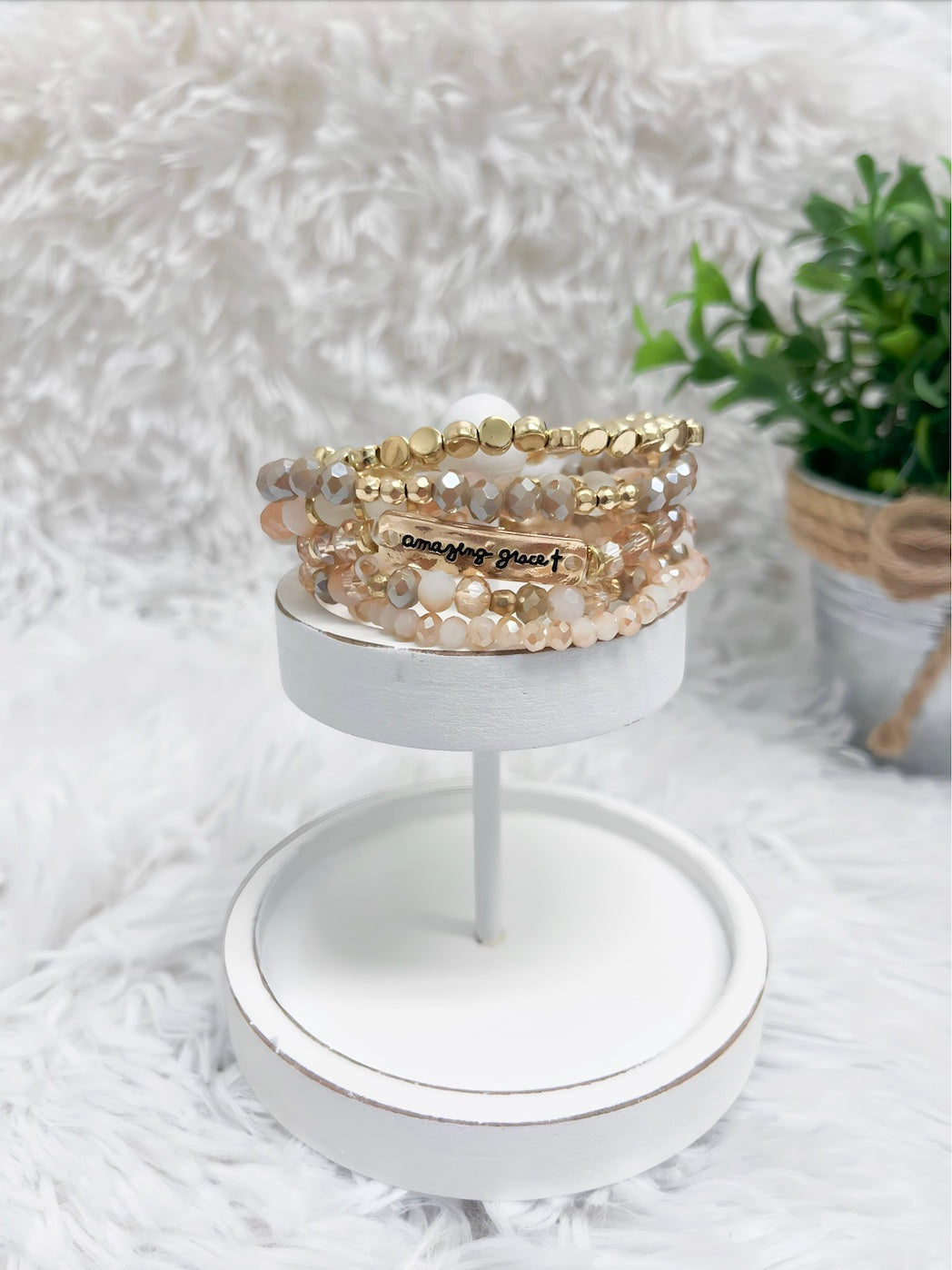 Amazing Grace Cream Bracelet