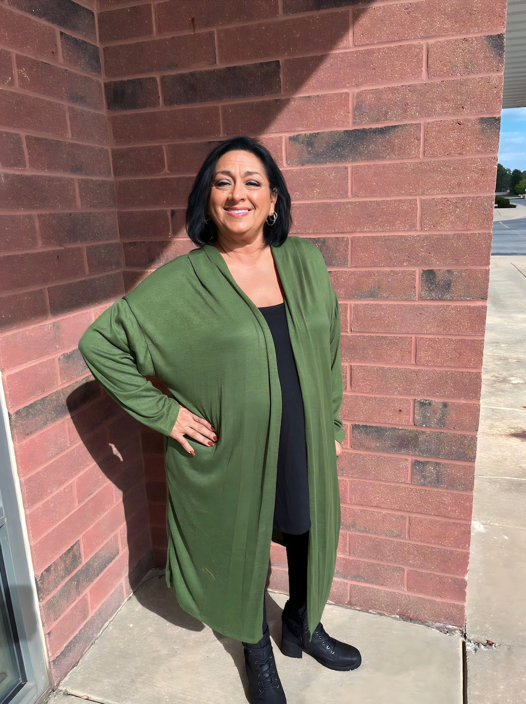 Basically Beautiful Olive Cardigan