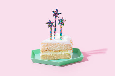 Colorful Confetti 3 Stars Cake Topper: Taylor Elliott Designs