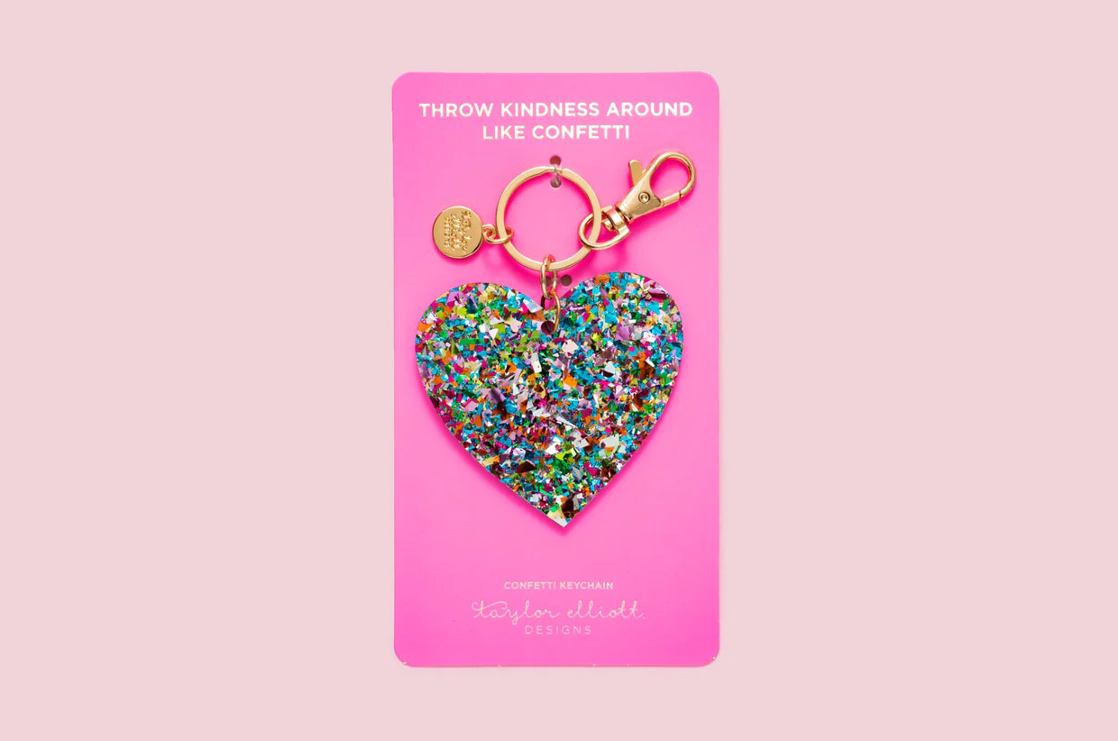 Confetti Heart Keychain: Taylor Elliott Designs