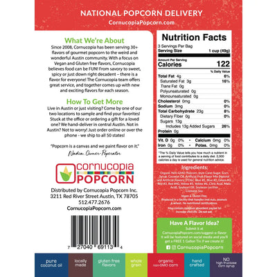 Cornfetti Popcorn (Vegan & Gluten Free)