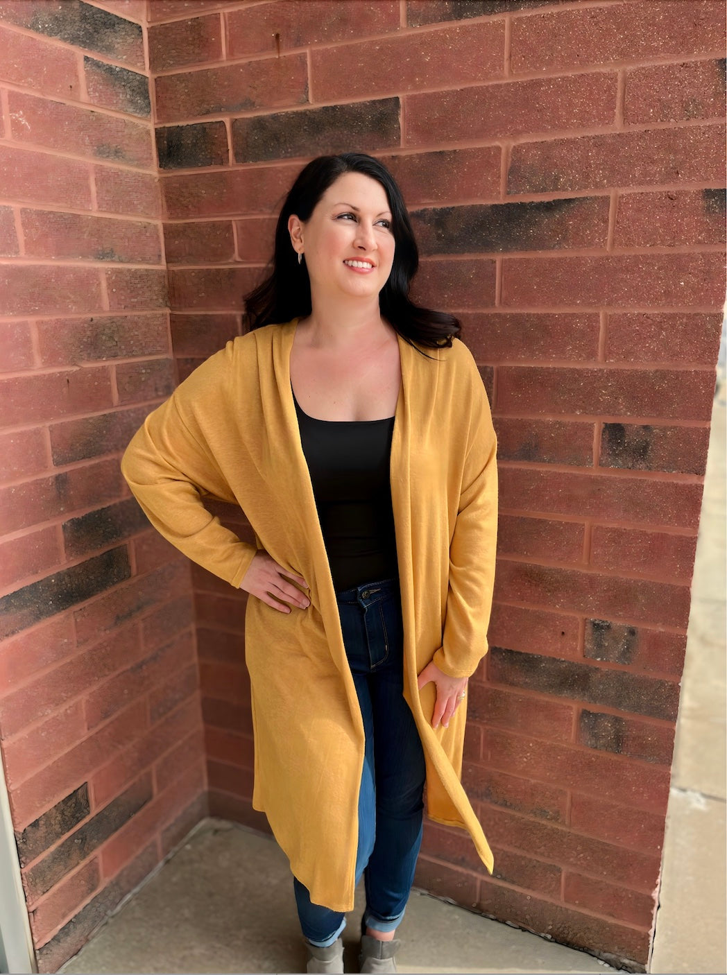 Basically Beautiful Mustard Cardigan