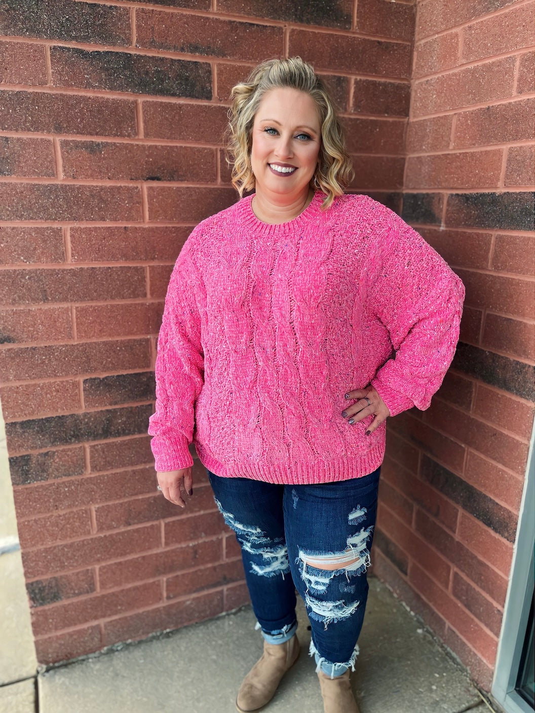 Angel Girl Pink Sweater