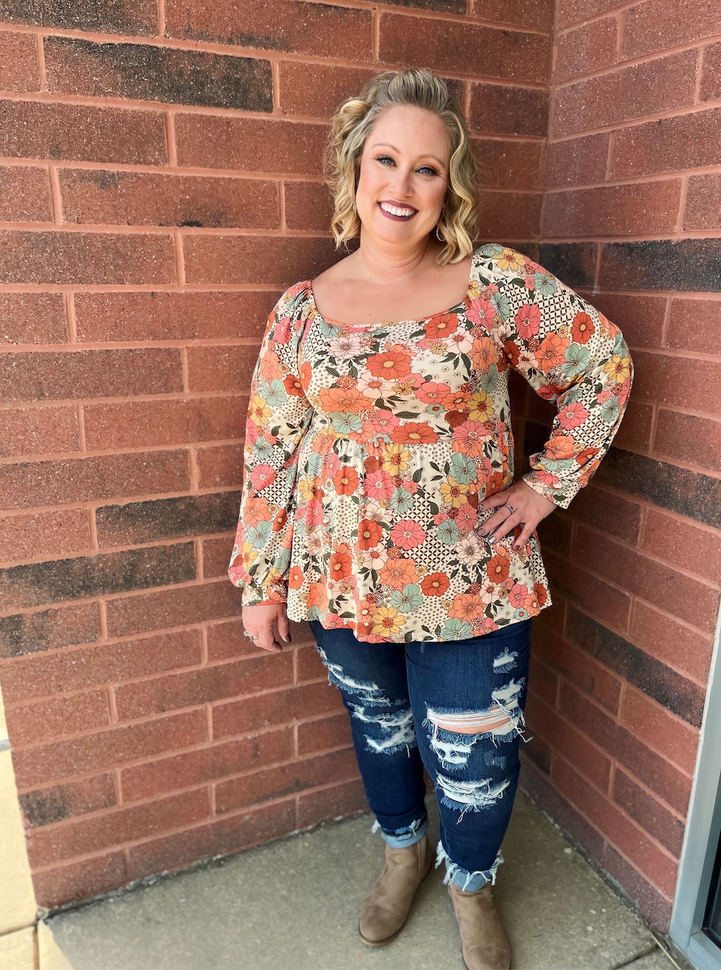 Fall Into Floral Top