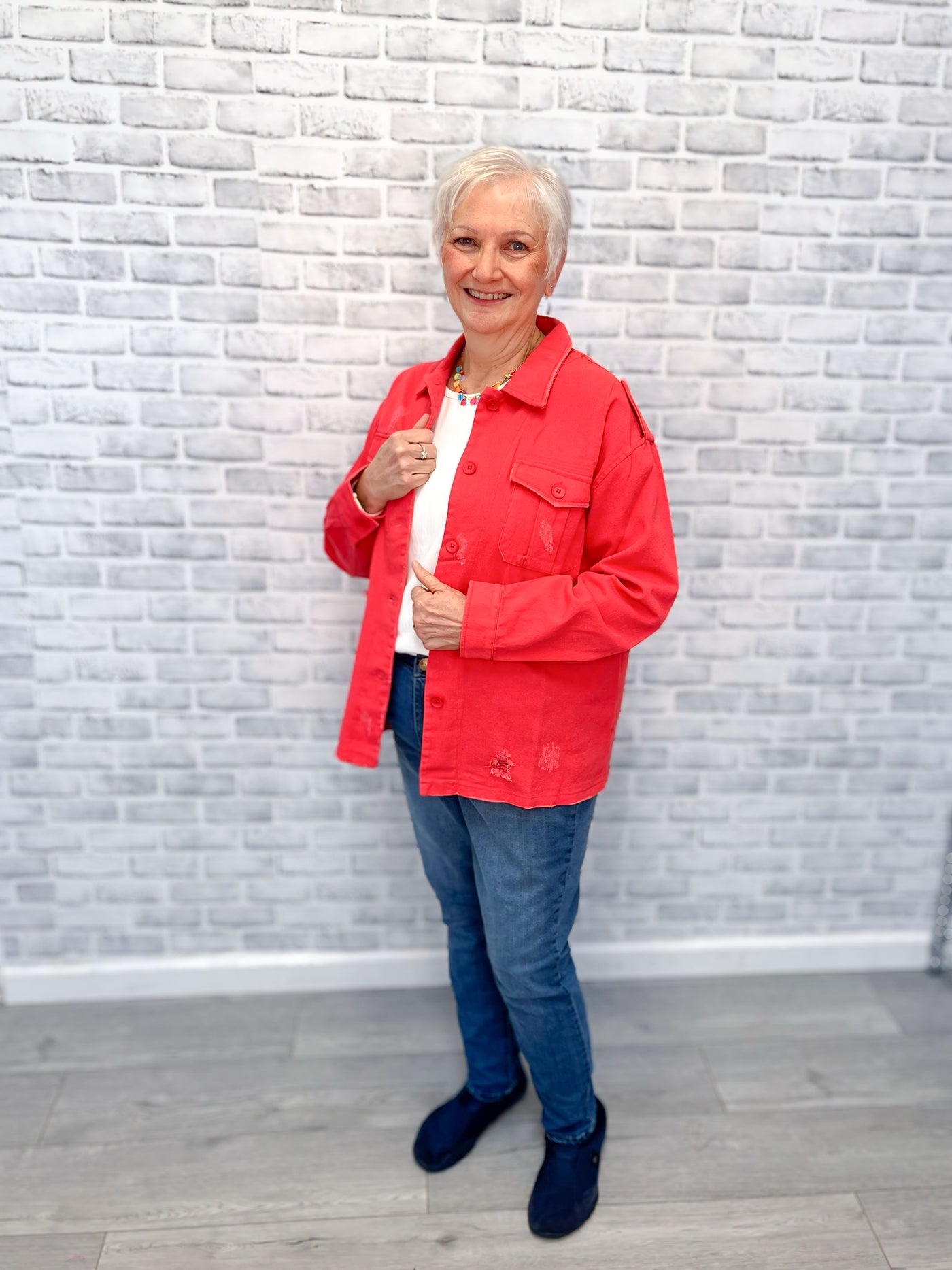 Call Me Anytime Coral Jacket