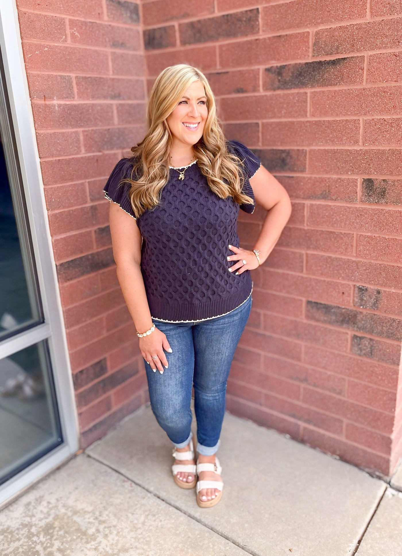 Cuteness Overload Navy Top