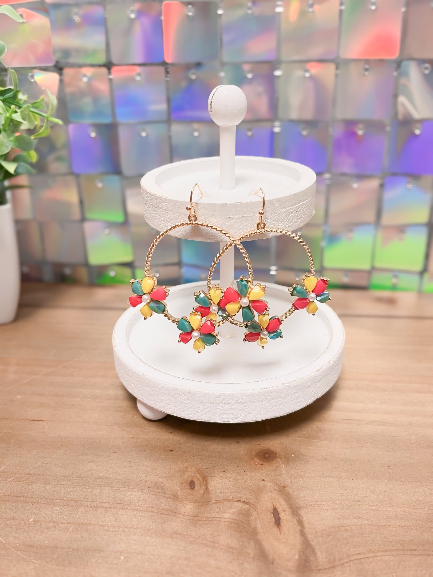 Stand Out Flower Hoop Earrings