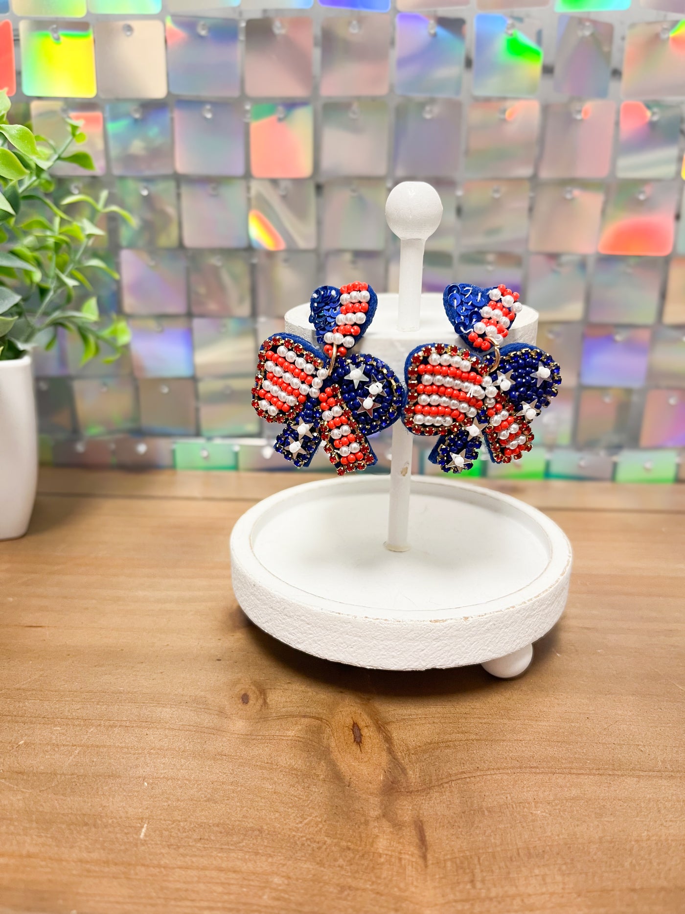 Star Spangled Bow Earrings