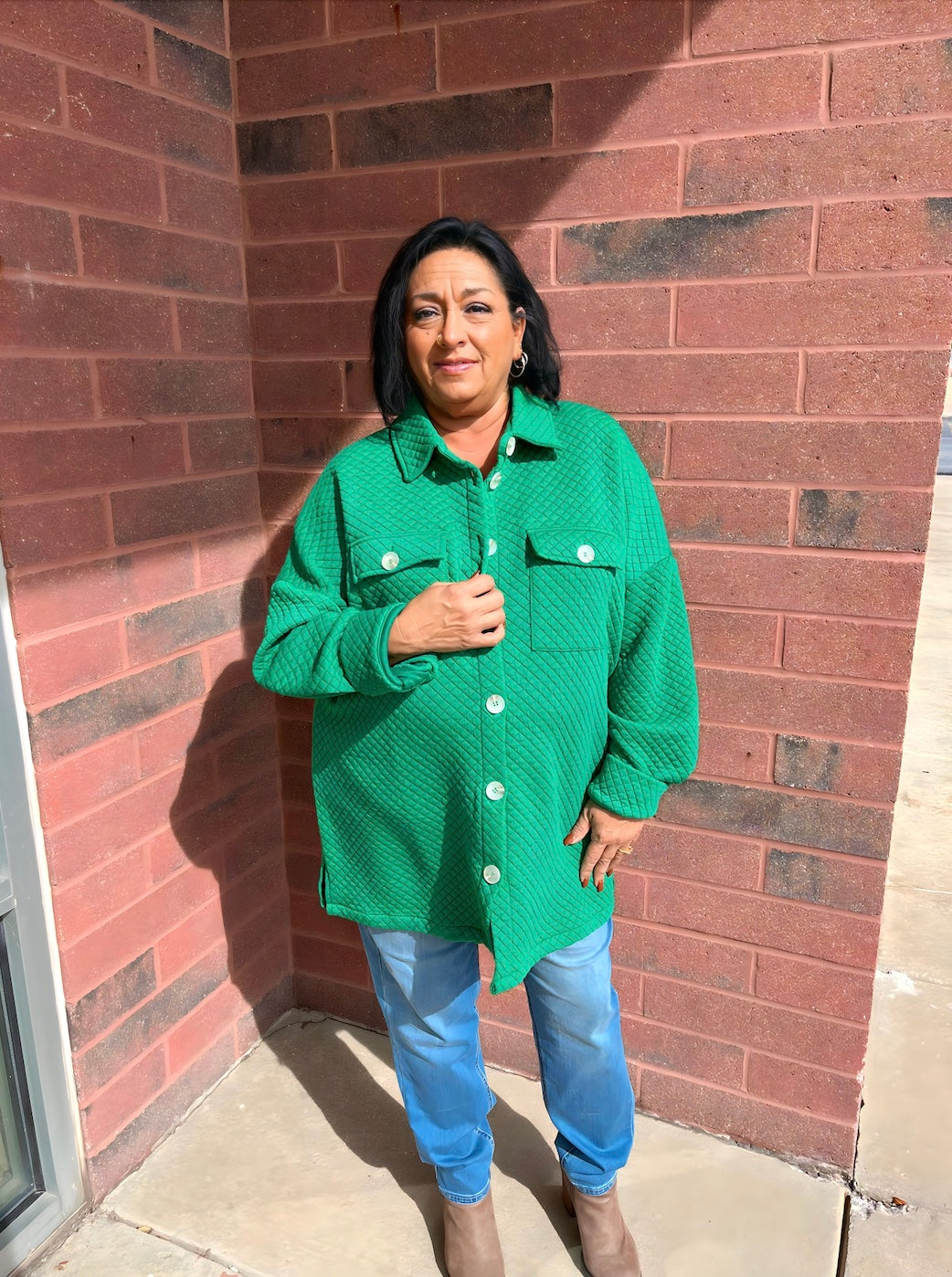 Love Me Endlessly Green Shacket