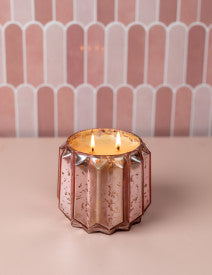 Sweet Grace Metallic Pink Jar Candle 23.3oz