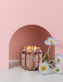 Sweet Grace Metallic Pink Jar Candle 23.3oz