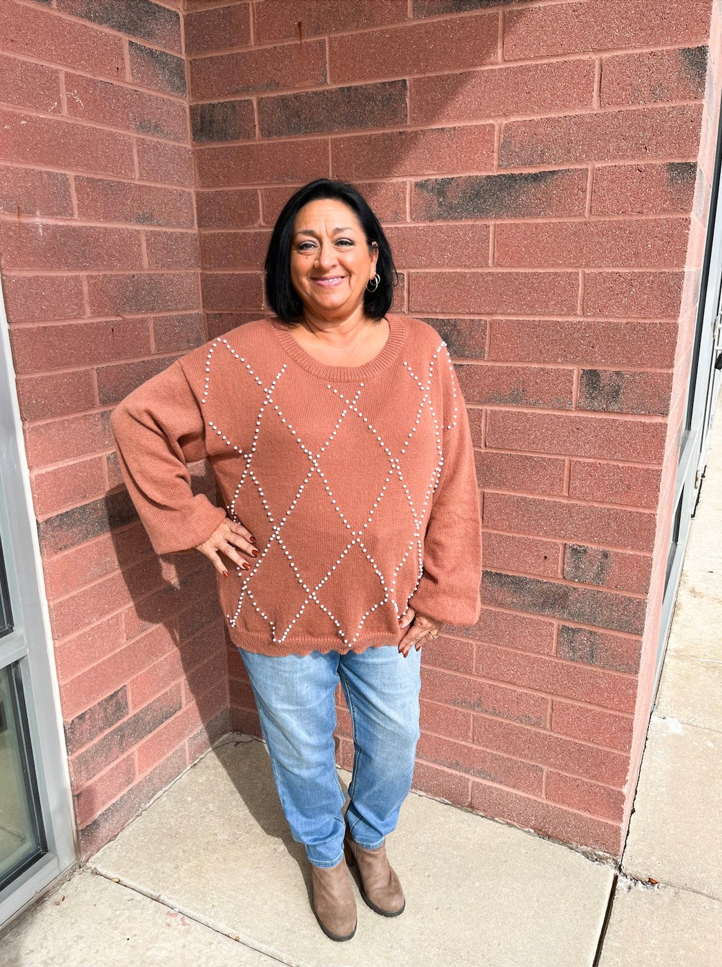 The Perfect Pearl Rust Sweater