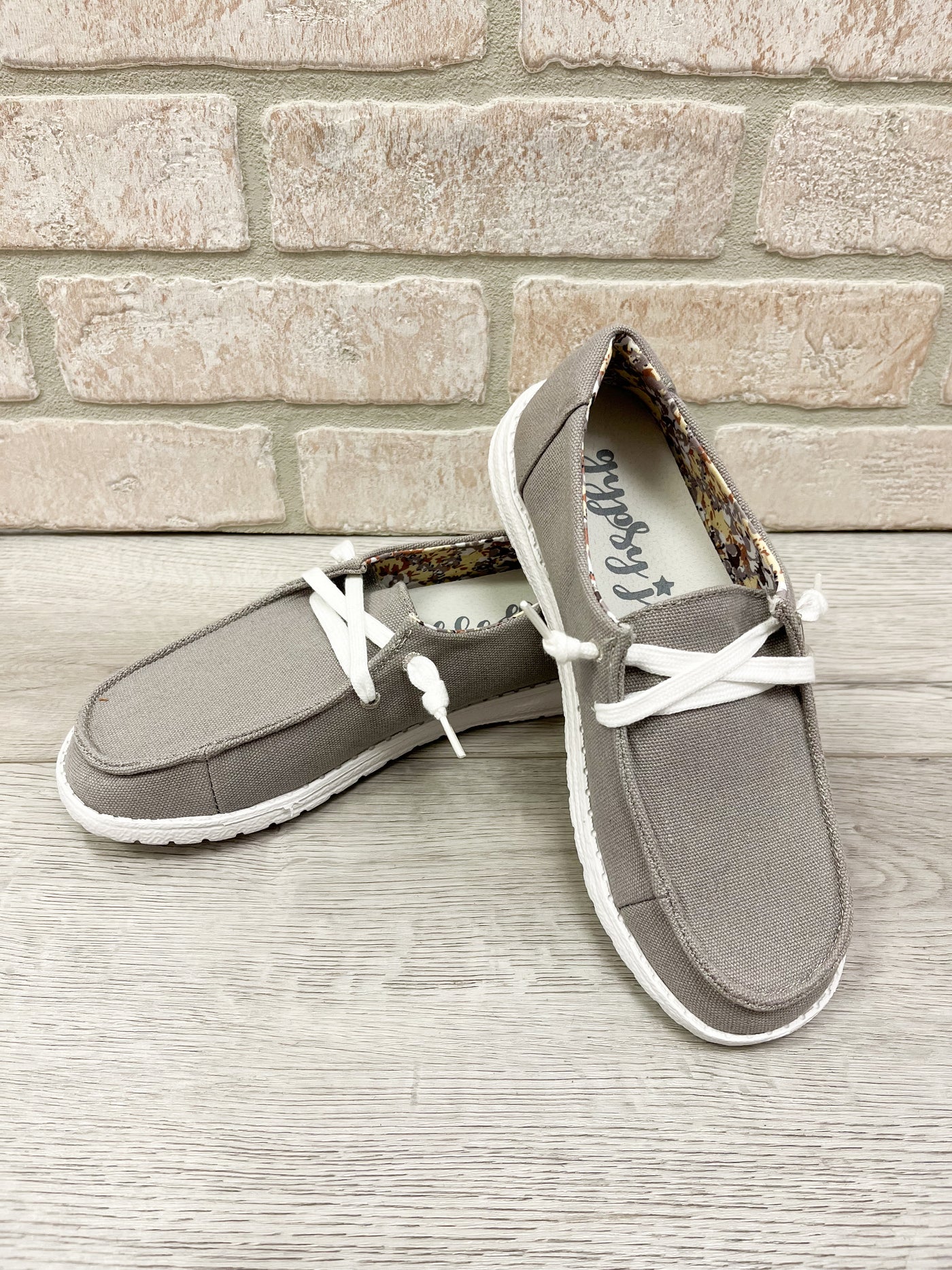 Holly Gray Slip on Shoes