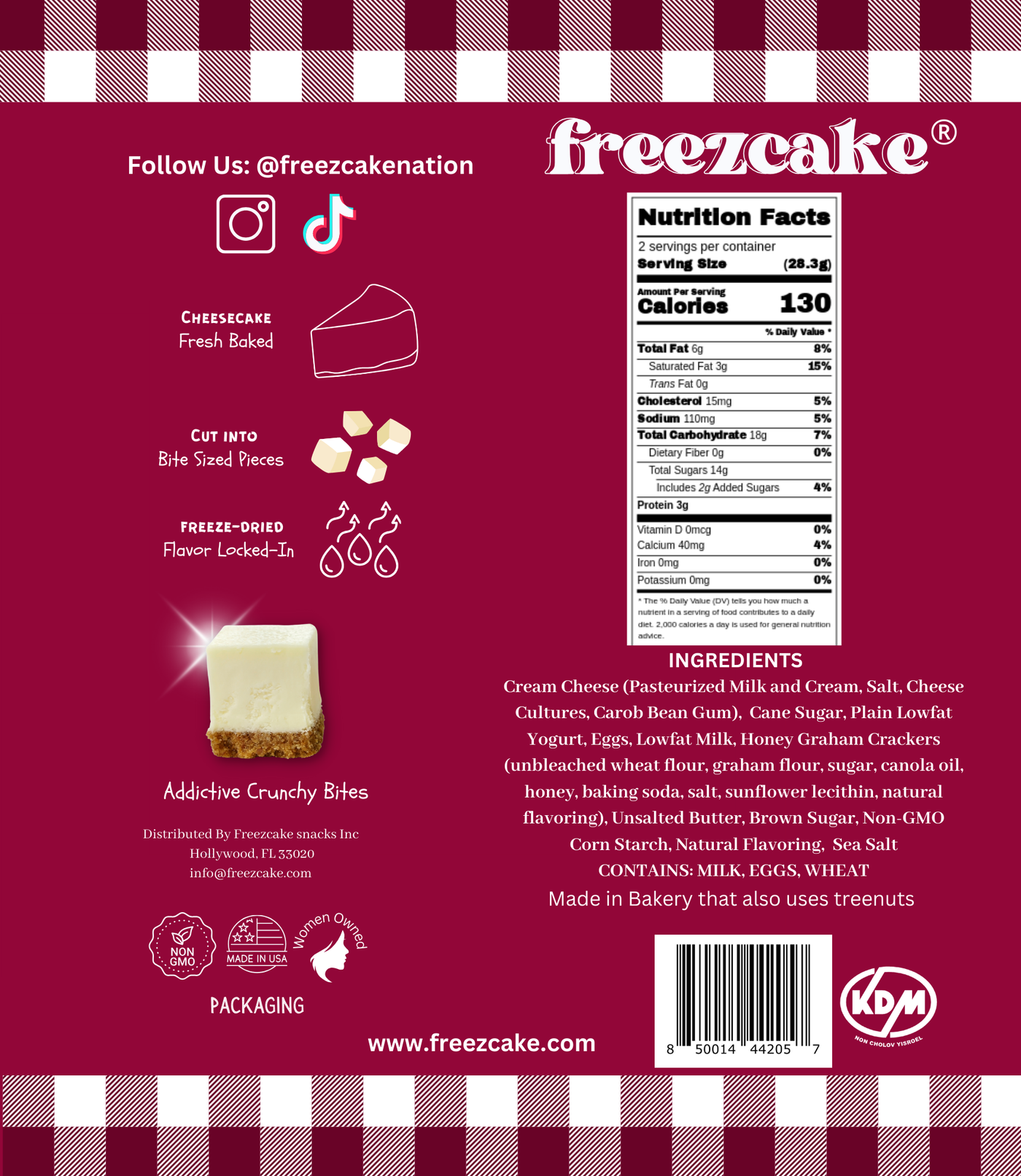 Freezcake Bites: New York Cheesecake