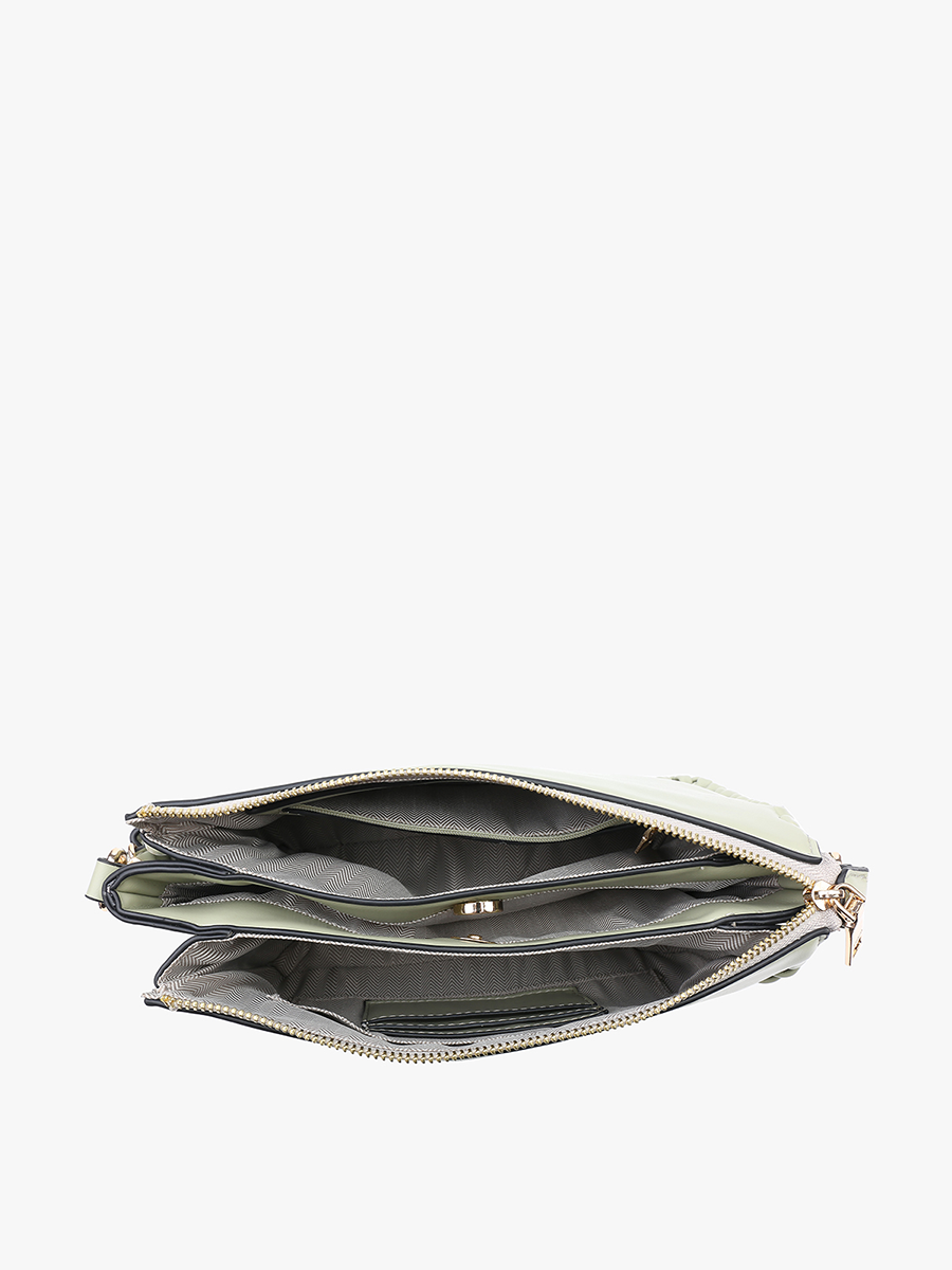 Judith Shoulder Bag w/ Braided Handle: Dark Teal