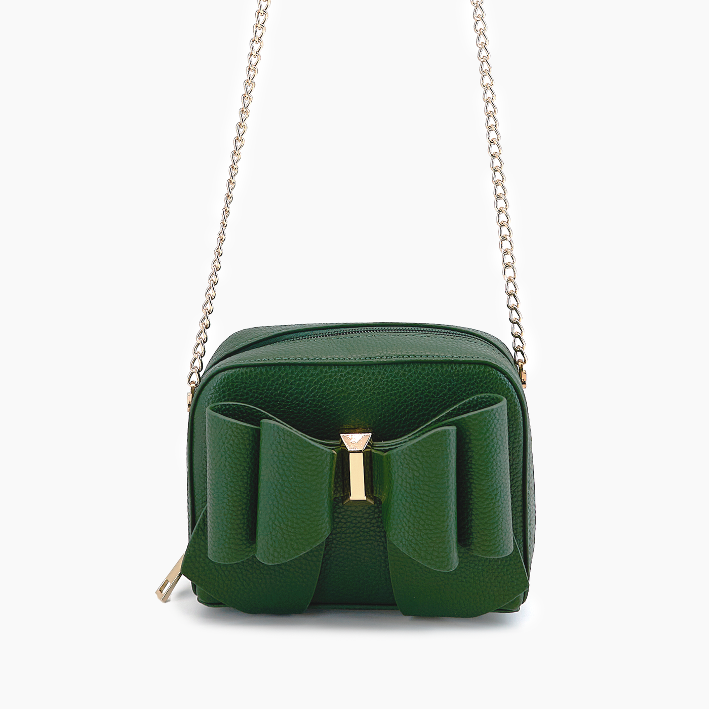Chloe Bow Mini Crossbody Bag: Green