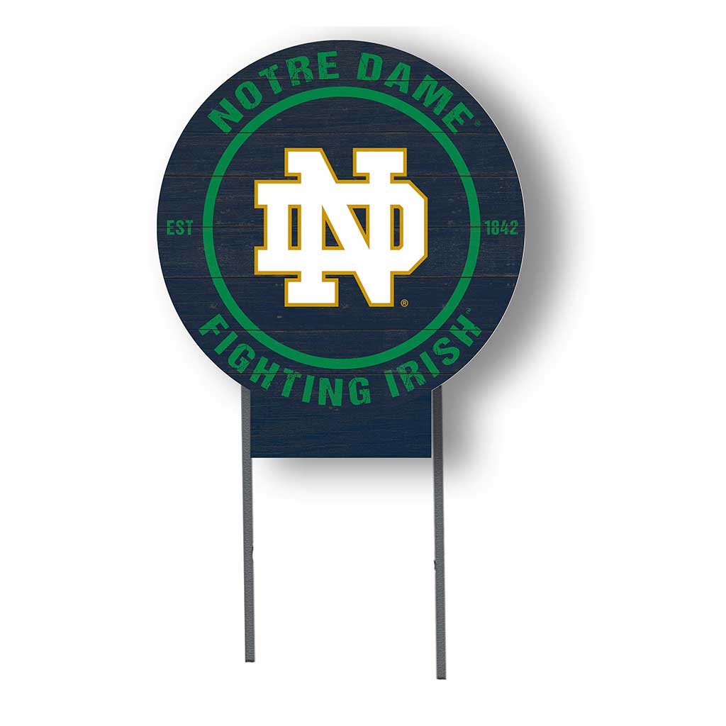 20"Circle Lawn Sign Notre Dame Fighting Irish