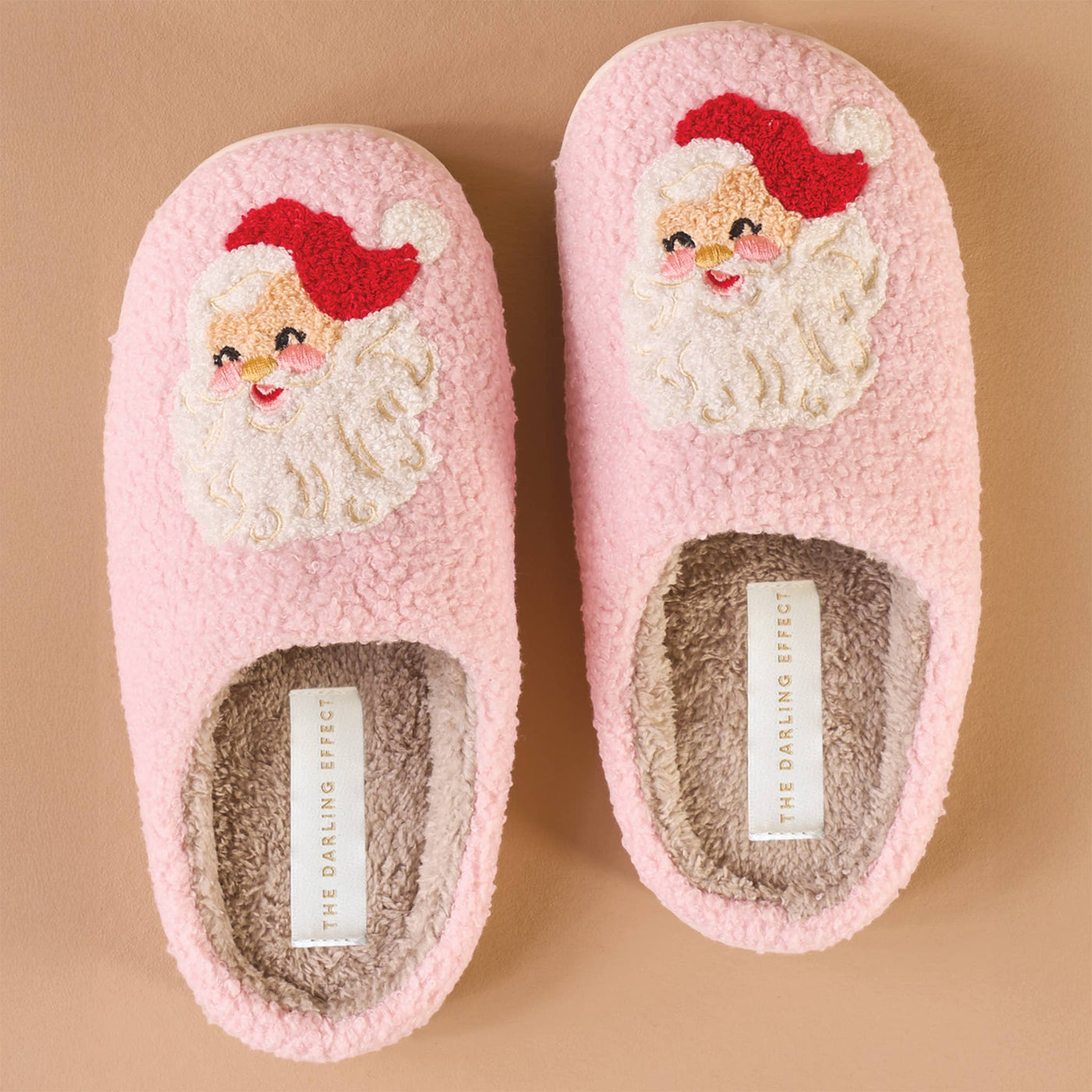 The Darling Effect Fuzzy Slippers: Santa