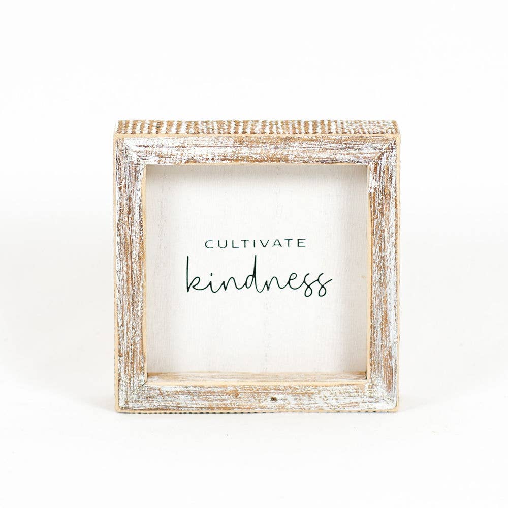 Cultivate Kindness Wood Framed Sign