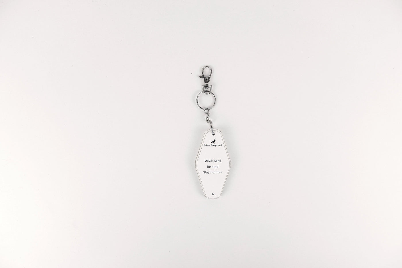 Work Hard Wood Keychain