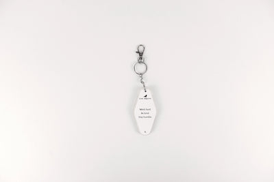 Work Hard Wood Keychain