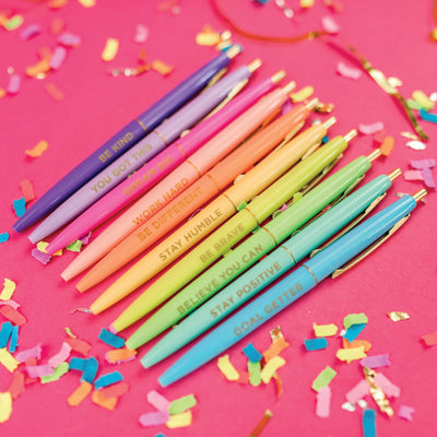 10 Piece Assorted Colors Gel Pen Set: Taylor Elliott Designs