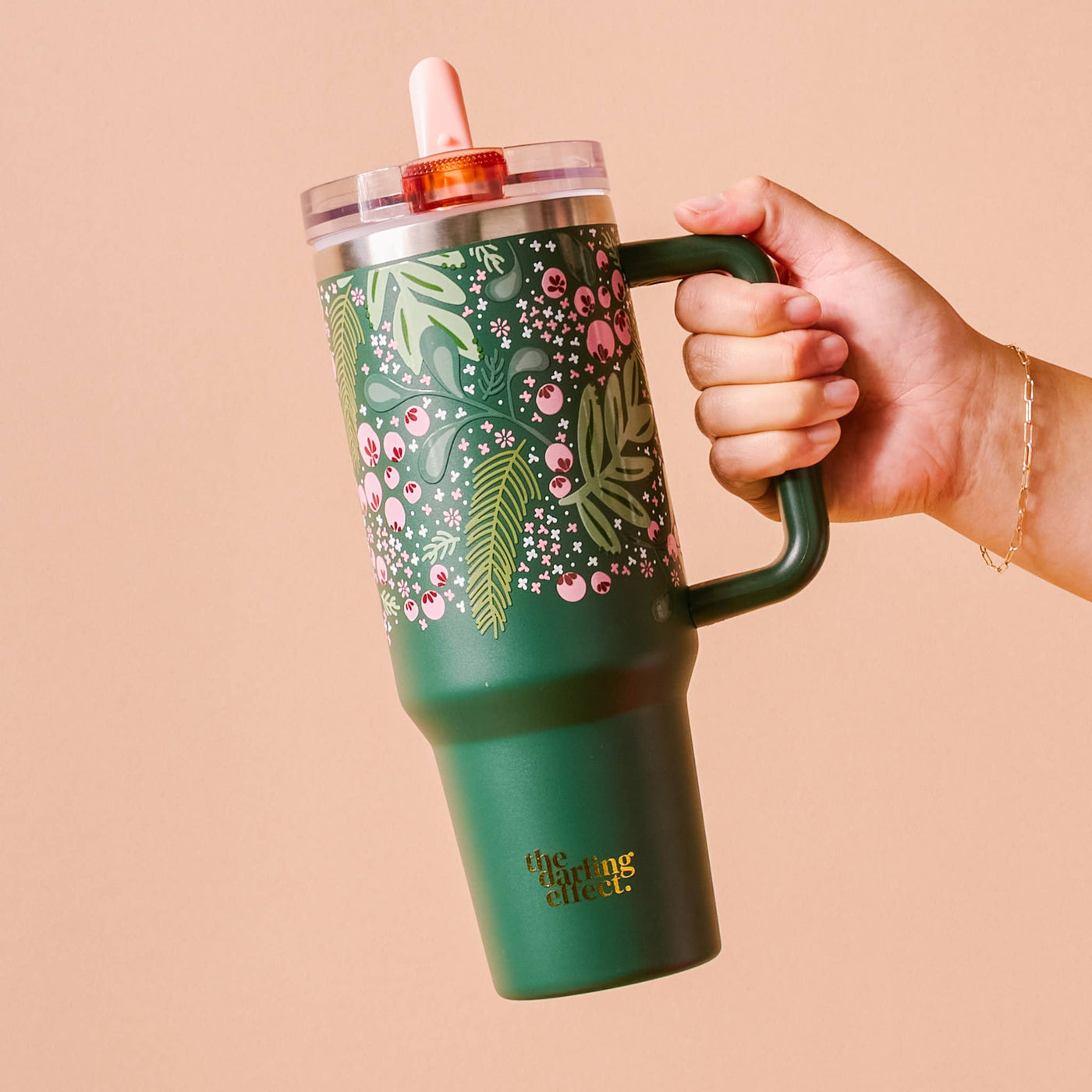 40 oz Lifestyle Flip Straw Tumbler-Jolly Sprig