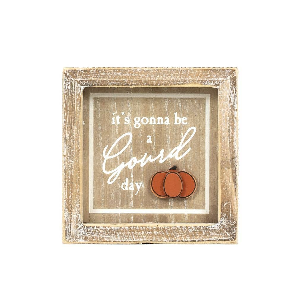 It's Gonna Be A Gourd Day Reversible Wood Decor