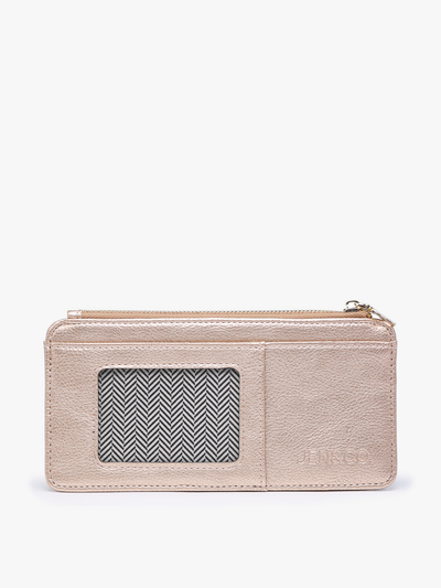 Saige Slim Card Holder Wallet: Deep Coral