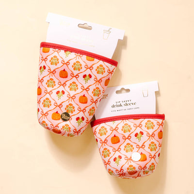 The Darling Effect Large Drink Sleeve: Patchwork Pumpkins