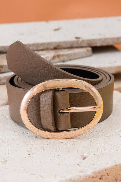 Belted Beauty Leather Belt- Taupe
