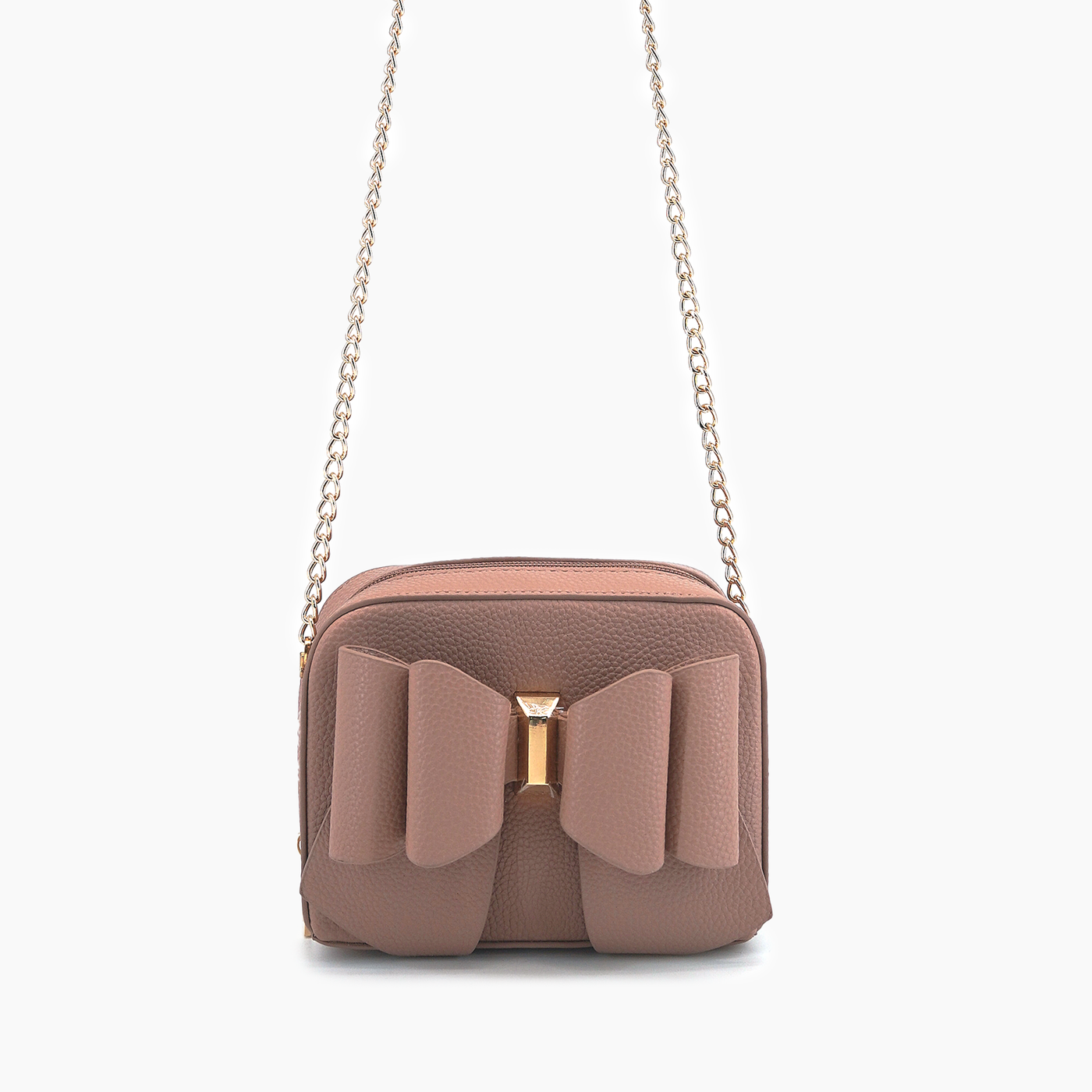 Chloe Bow Mini Crossbody Bag: Mauve