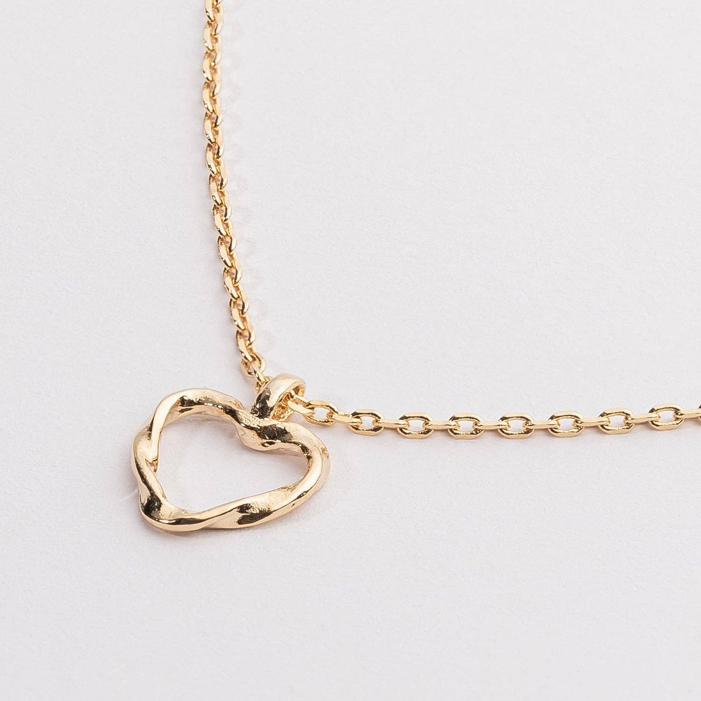 Gold Dipped 18K Twisted Heart Necklace