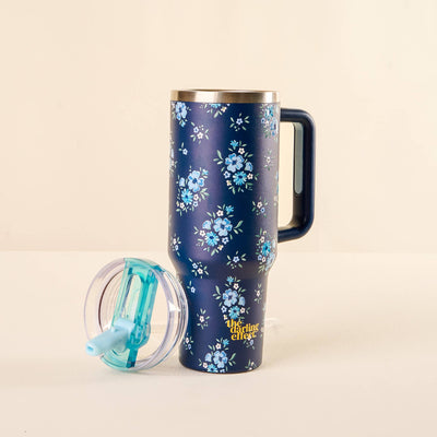 40 oz Lifestyle Flip Straw Tumbler-Endless Daydream Navy