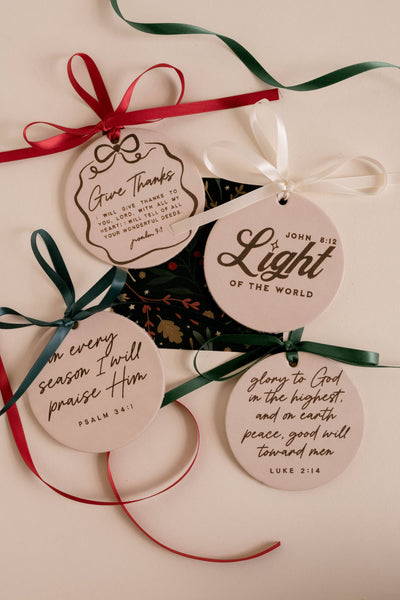 Light of The World Ornament I Christian Faith