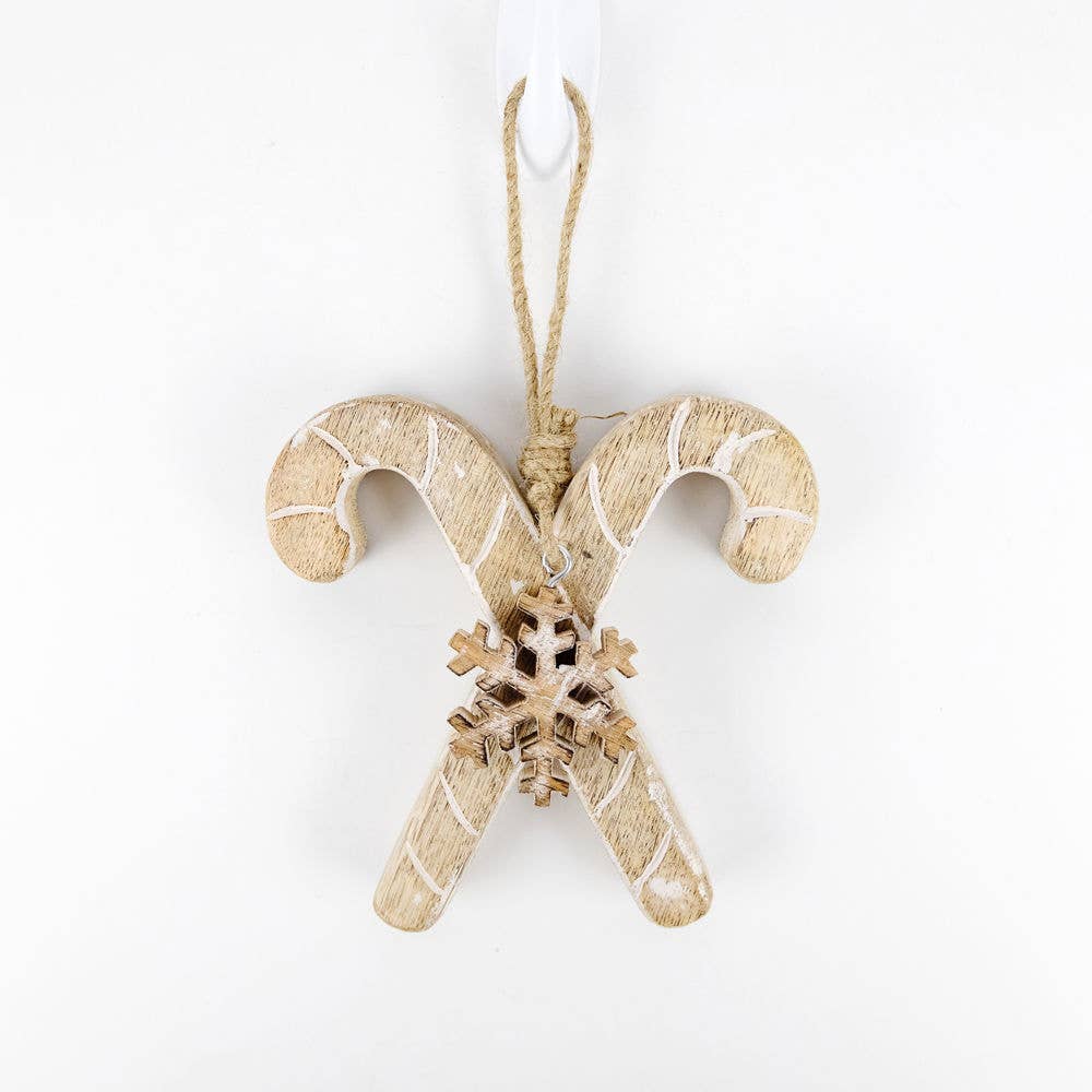 Candy Cane Bliss Wood Ornament