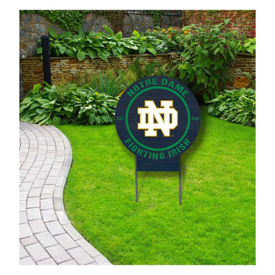 20"Circle Lawn Sign Notre Dame Fighting Irish