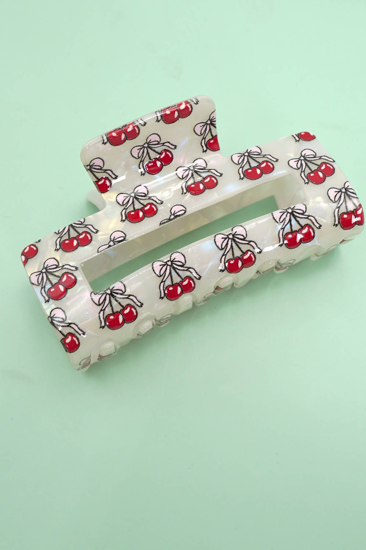 Cutest Cherry Bow Claw Clip