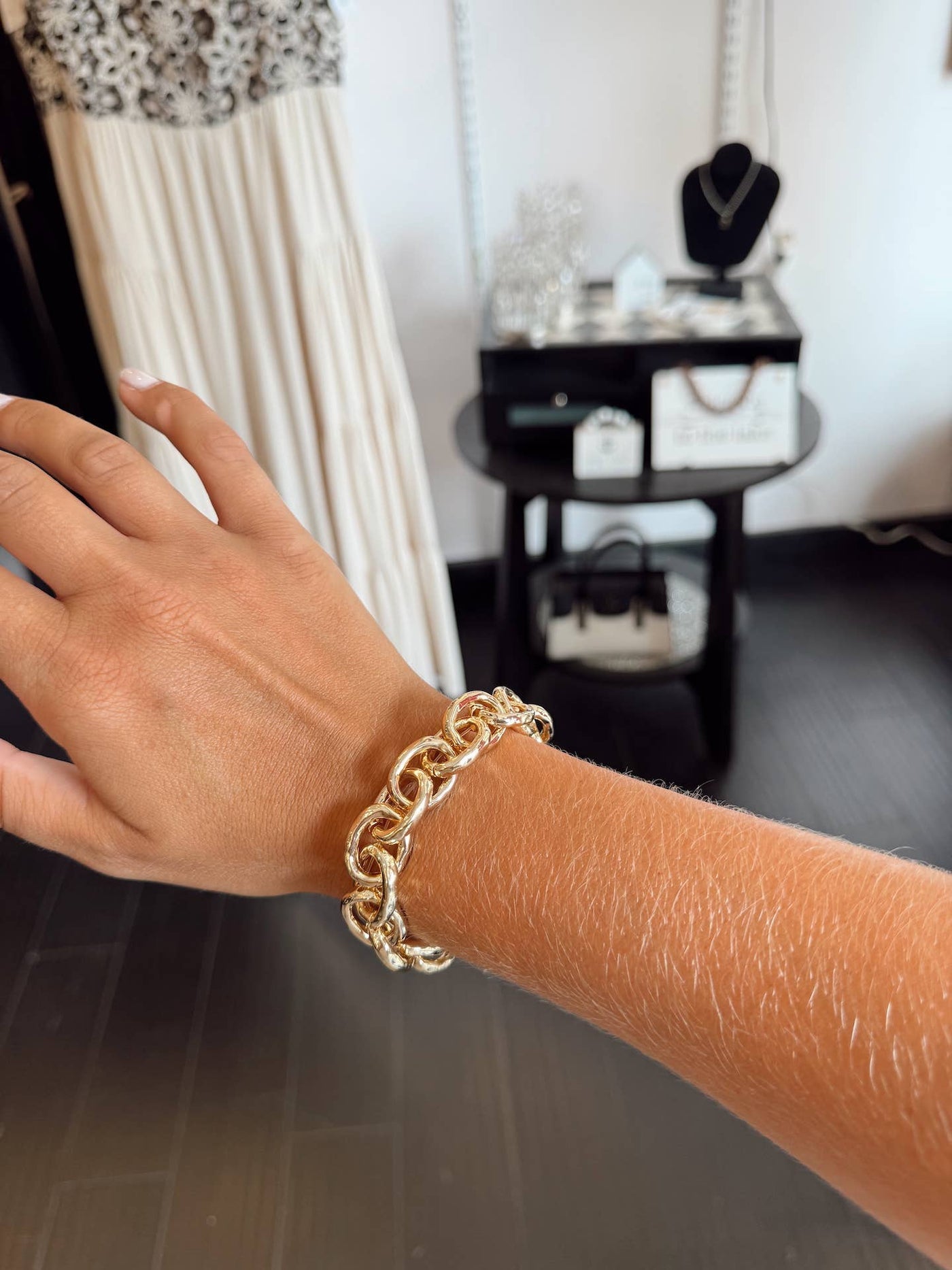 Link By Link Gold Stretch Bracelet