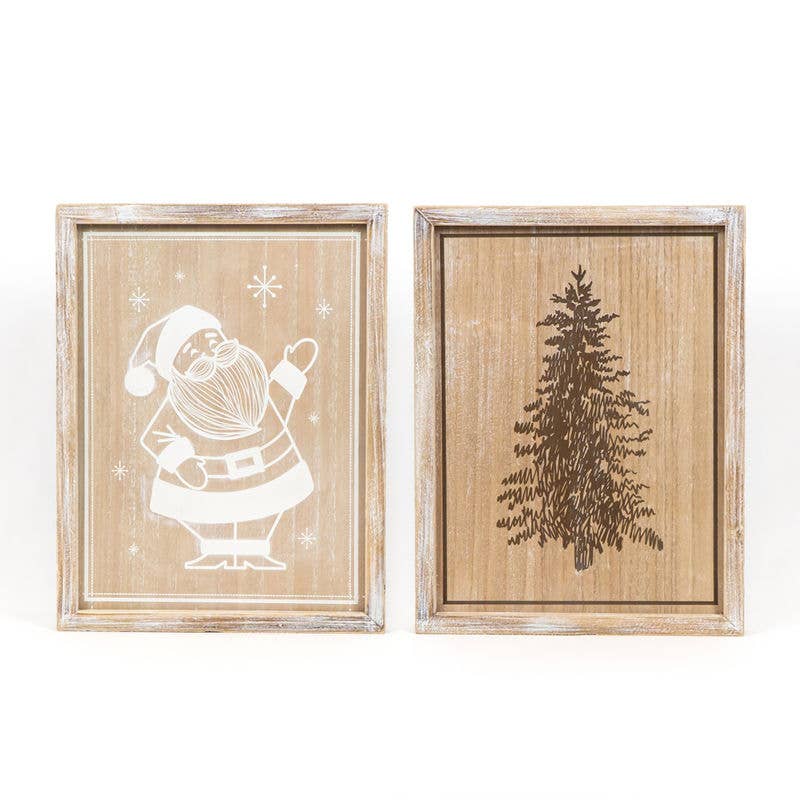 Santa Baby Reversible Wood Decor