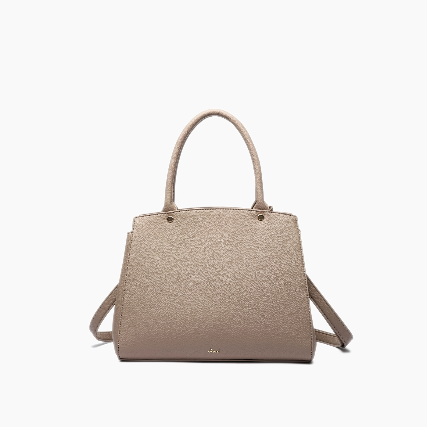 Park Taupe Double Bowtie Top Handle Satchel