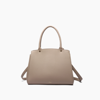 Park Taupe Double Bowtie Top Handle Satchel